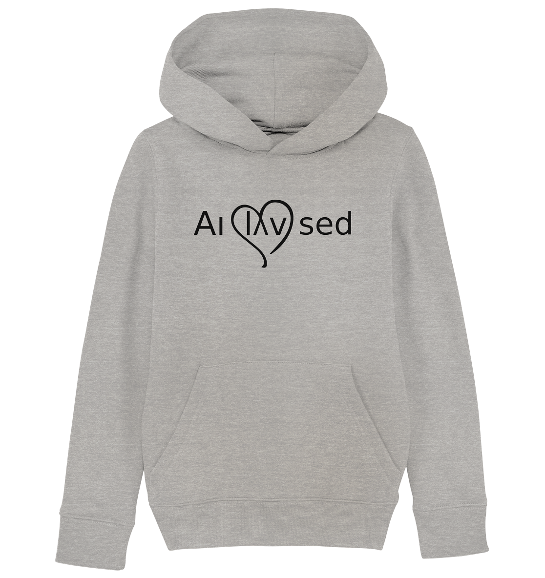 Love black - Kids Organic Hoodie