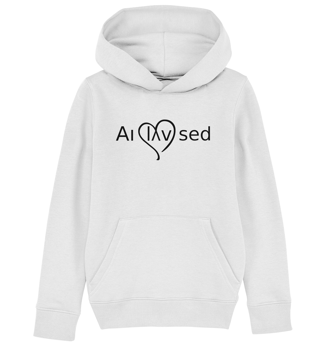 Love black - Kids Organic Hoodie